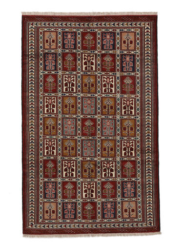 Håndknyttet. Opphav: Persia / Iran Orientalsk Turkaman Teppe Teppe 152X241 Svart/Brun (Ull, Persia/Iran)