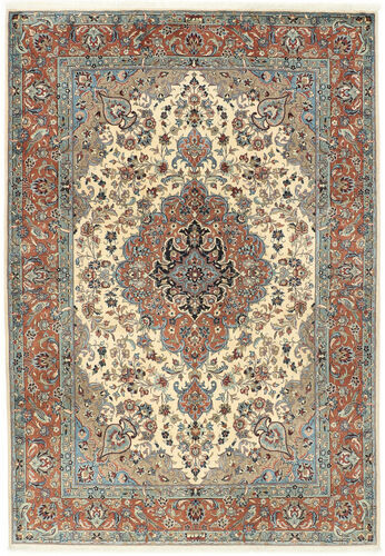 Håndknyttet. Opphav: Persia / Iran Orientalsk Sarough Fine Teppe Teppe 202X295 Grå/Brun (Ull, Persia/Iran)