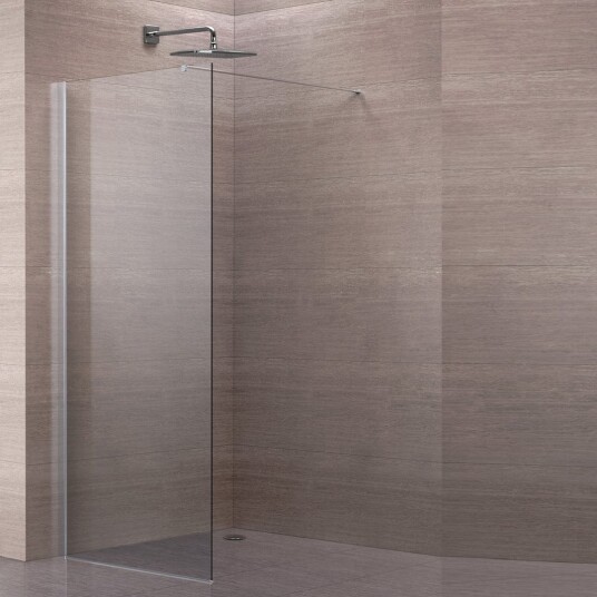 Alterna Pyxis Fast Dusjvegg"Walk-in"Krom / 120cm Klart Glass