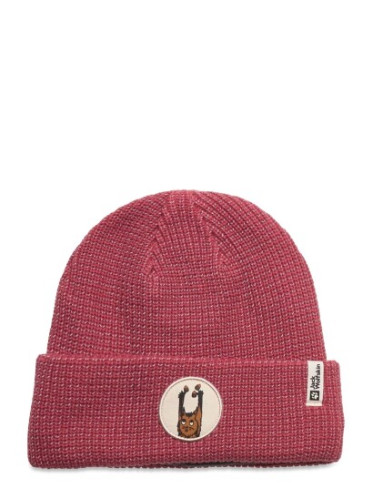 Jack Wolfskin Night Hawk Beanie K Red Jack Wolfskin SOFT PINK ONE SIZE