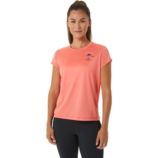 Asics Women's Fujitrail Logo Short Sleeve Top Rosa L Woman