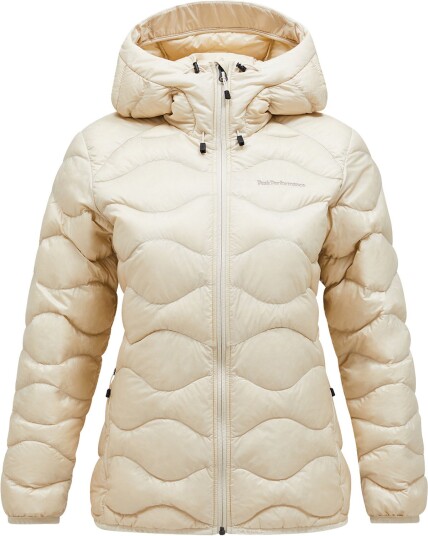 Peak Performance Helium Down Hood Jacket Dame Sand Fog S