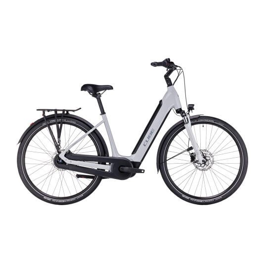 Cube Supreme Hybrid ONE A+ 50nm 400Wh 23, elsykkel unisex Easy Entry 46 cm/XS Grey´N´Grey