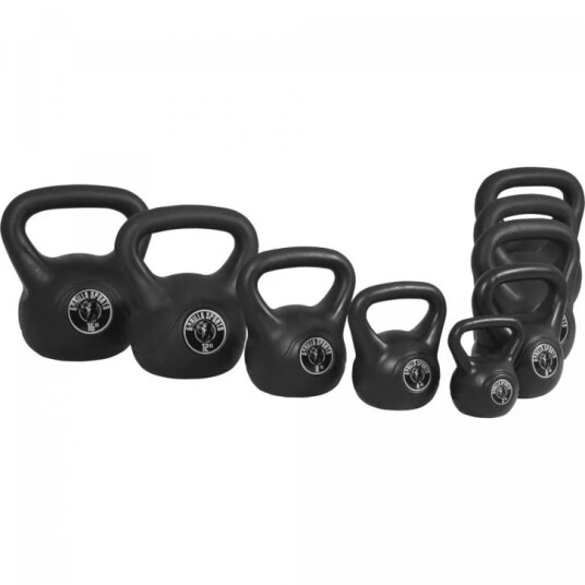 Gorilla Sports Kettlebell GS Svart 113kg ink Stativ