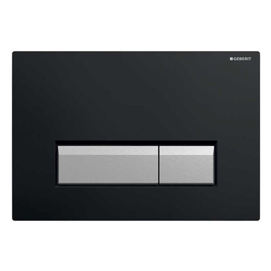 Geberit Sigma40 Betjeningsplate Sort Matt/Børstet Aluminium