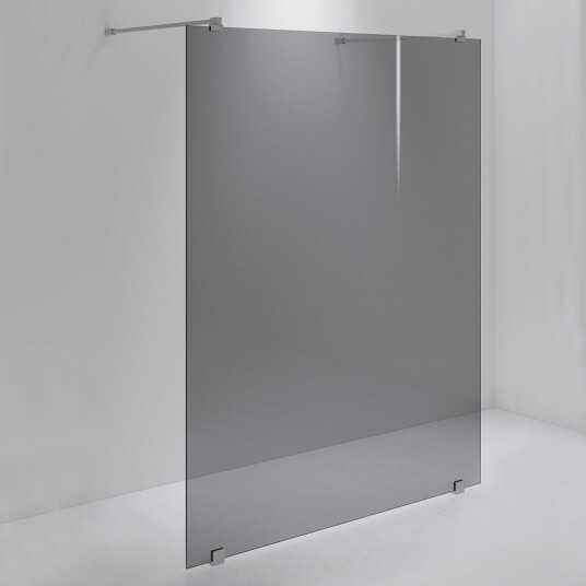 INR Iconic Nordic Rooms Dusjvegg ARC 43 Måltilpasset Brushed Stainless / Grått Glass