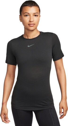 Nike Dri-Fit Wool Ss Running Top Dame Black S