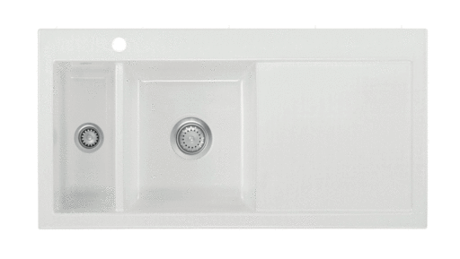 Lavabo Mera 100 kjøkkenvask 100x51 cm, blank hvit