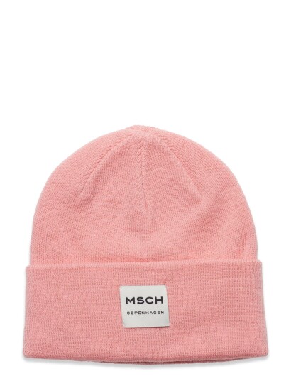 MOSS COPENHAGEN Mschmojo Logo Beanie Pink MOSS COPENHAGEN PEONY ONE SIZE