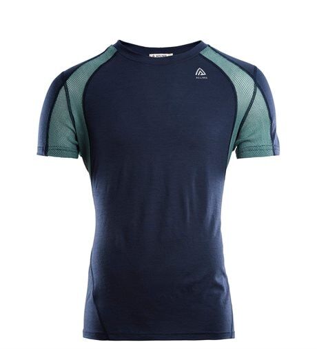 Aclima LightWool Sports T-shirt, Herre Navy/North Atlantic (#282F43, #507775) Herre XXL