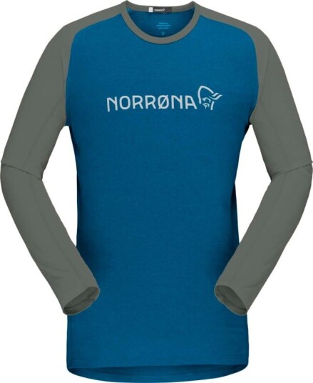 Norrøna Men's Fjørå Equaliser Lightweight Long Sleeve XL, Mykonos Blue/Castor Grey