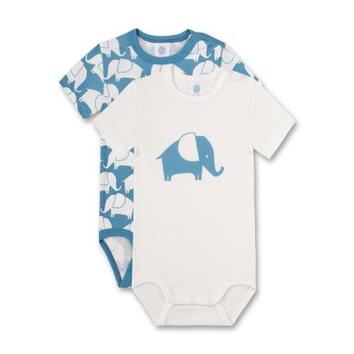 Sanetta Body elefant dobbel pakke off white/blå