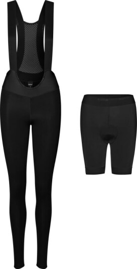 Gripgrab Women's ThermaShell Water-Resistant Bib Tights L  Black