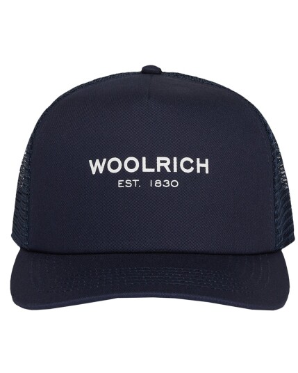 Woolrich Logo Baseball Hat Peacoat Blue Solid