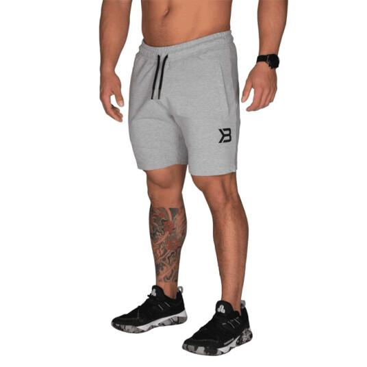 Tapered Sweatshorts, Light Grey Melange Grå Small