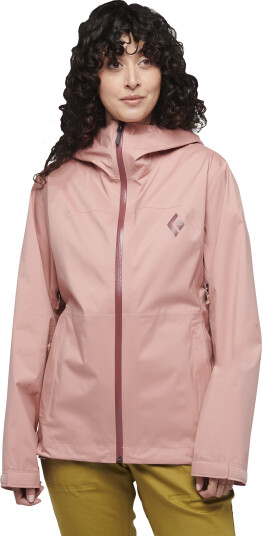 Black Diamond Women's StormLine Stretch Rain Shell Jacket Chalk Pink XL, Chalk Pink