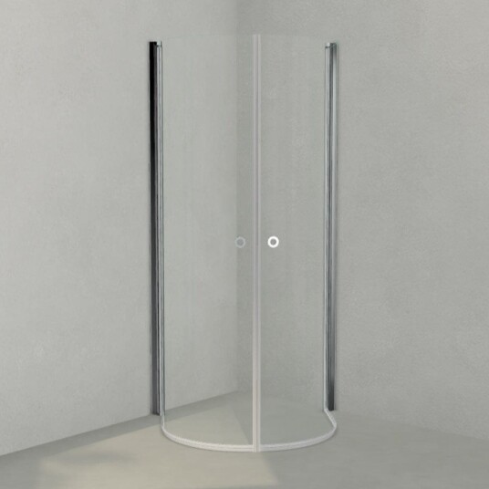 INR Iconic Nordic Rooms Dusjhjørne Linc Monument, Klart Glass B93xd78cm Krom / 93x78cm