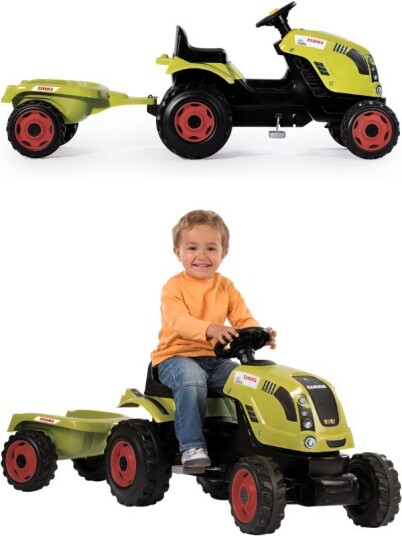 Smoby Claas Farmer XL tråtraktor med tilhenger fra 3 år