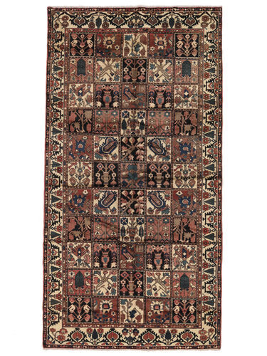 Håndknyttet. Opphav: Persia / Iran Ekte Teppe Bakhtiar Teppe 160X310 Teppeløpere Brun/Svart (Ull, Persia/Iran)