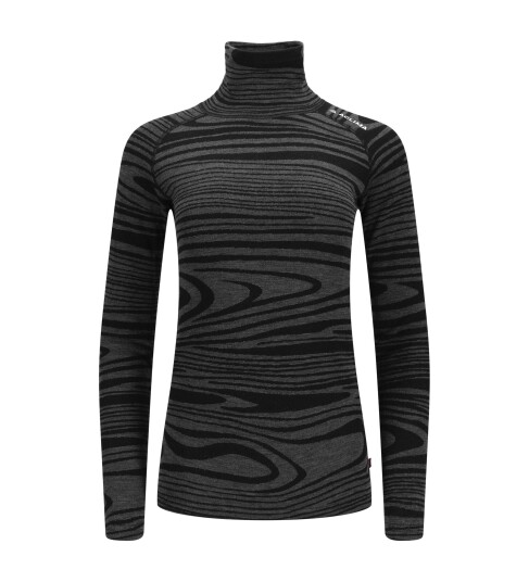 Aclima WarmWool Roll Neck Dame Black Motion M