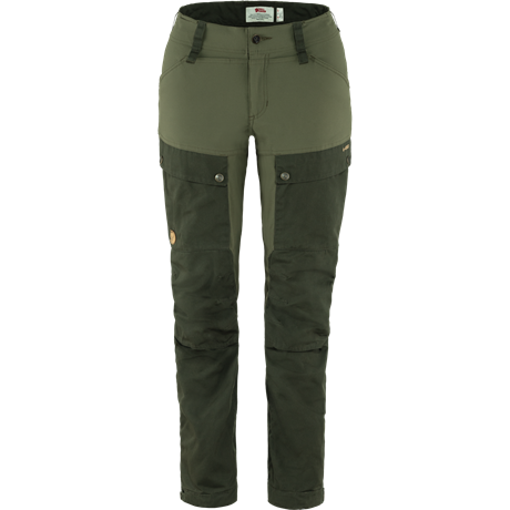 Fjellreven Keb Trousers Curved, Dame Deep Forest/Laurel Green (#3C3D35, #6A6853) Dame 44