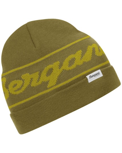 Bergans Bergans Logo Youth Beanie Olive Green/Light Golden Yellow