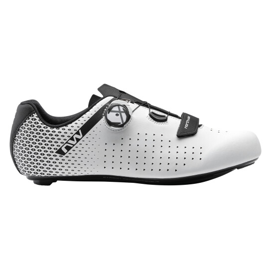 Northwave Core Plus 2 roadshoe 23, landeveissko unisex 44 WHITE/BLACK