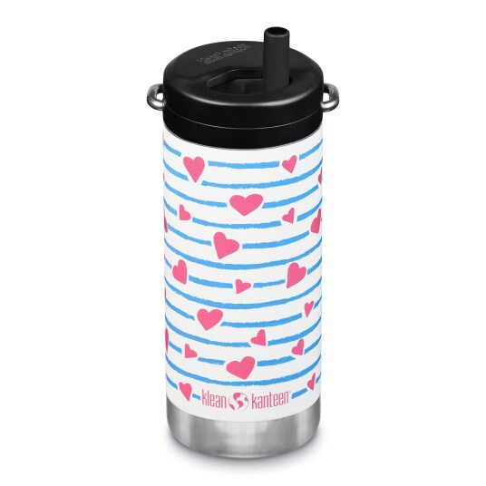 Klean Kanteen TKWide 355ml (Twist Cap) Heart Stripe OneSize, Heart Stripe