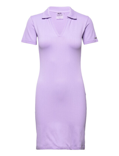 AIM'N Ribbed Seamless Polo Dress Purple AIM'N LAVANDE S,M,L