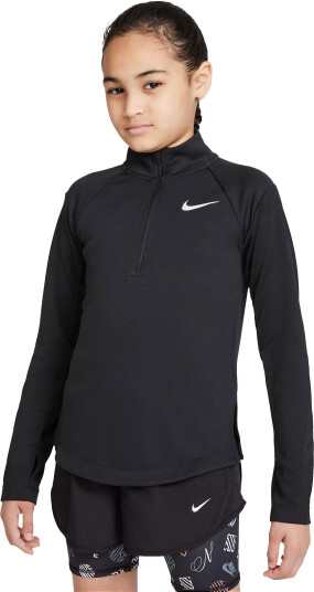 Nike Dri-Fit Running 1/2-Zip Junior Black XS (7-8)