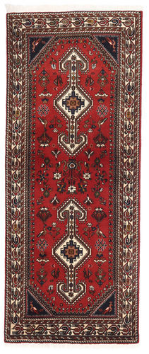 Håndknyttet. Opphav: Persia / Iran Abadeh Fine Teppe Teppe 79X196 Teppeløpere Rød/Mørk Rød (Ull, Persia/Iran)