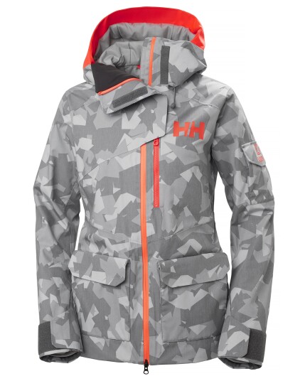 Helly Hansen Powderqueen 2.0 Jacket W Quiet Shade Camo (Storlek XS)