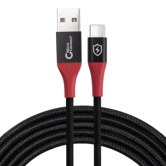 MicroConnect Kabel USB A-C 1.5m SafeCharge ladekabel uten dataoverføring