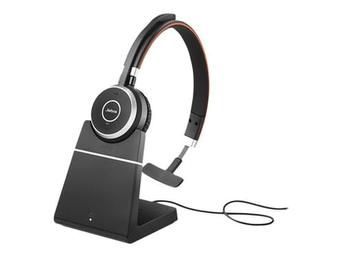 Jabra Evolve 65 Se Uc Stand Hodesett Usb Optimert For Uc Mono Svart