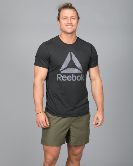 Reebok Workout Ready Supremium 2.0 Big Logo T-Shirt - Black - M