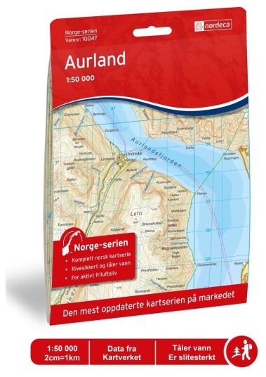 Ugland IT Nordeca Aurland Norge-serien 1:50 000 Turkart