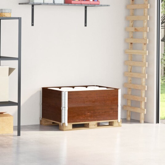  Pallekarmer 2 stk brun 80x60 cm heltre furu