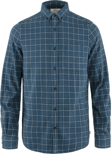 Fjellreven Men's Övik Flannel Shirt M , Indigo Blue-Flint Grey