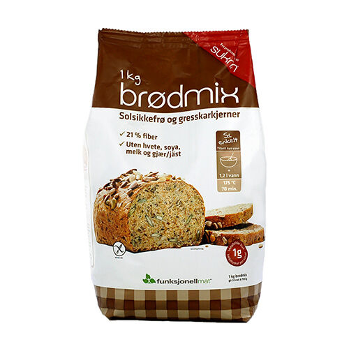 Funksjonell Mat Brødmiks Glutenfri Lavkarbo-brød 1 Kg