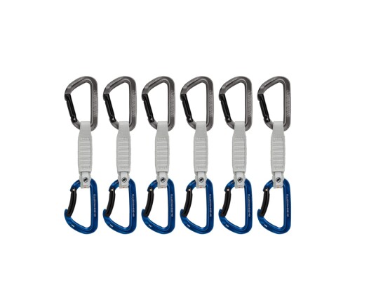 Mammut Workhorse Keylock 12 Cm 6-pack Quickdraws Straight Gate/bent Gate Key Lock, Grey-blue 12 Cm