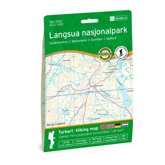 Topo 3000 Langsua Nasjonalpark turkart 1:50000