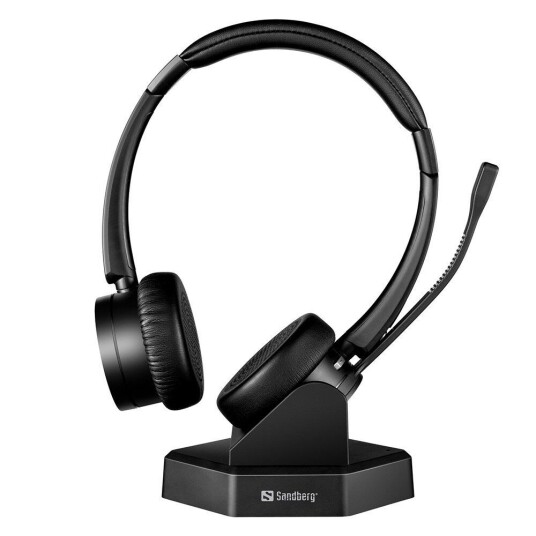 Sandberg Bluetooth Office Headset Pro + med Mikrofon Svart