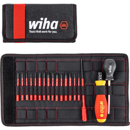 Wiha Torquevario-S Electric 2872 - Torque Screwdriver With Bit Set - Isolert - 0.8 - 5 N·M - Inn Folding Bag