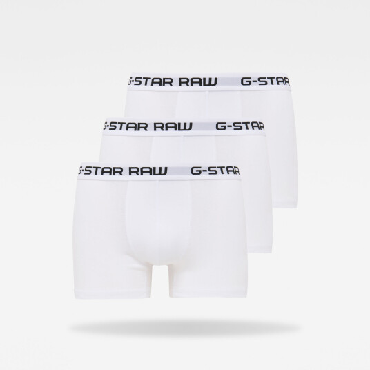 G-Star RAW Classic Trunks 3-Pack - White - Men L White male