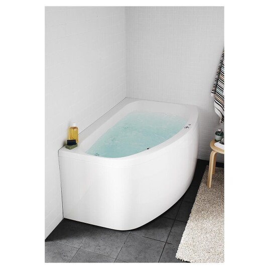 Hafa Aqua 160L Badekar/Massasjekar 1545x945 mm, System Deluxe