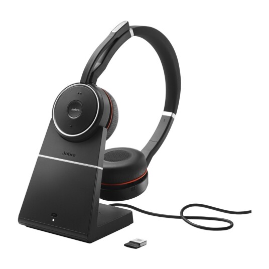 Jabra Evolve 75 Se Uc Stand Hodesett Usb Zoom Stereo Svart