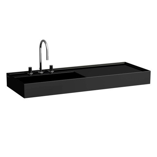 Kartell Laufen servant, 120x46 cm, venstre, sort