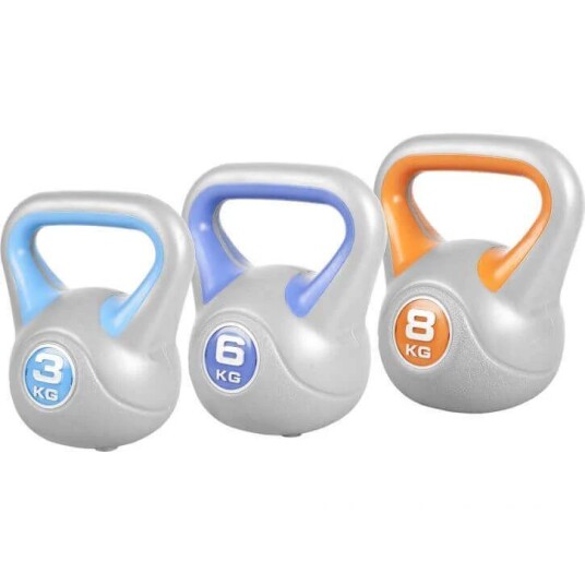 Gorilla Sports Kettlebell Fitnesspaket - 3kg 6kg 8kg