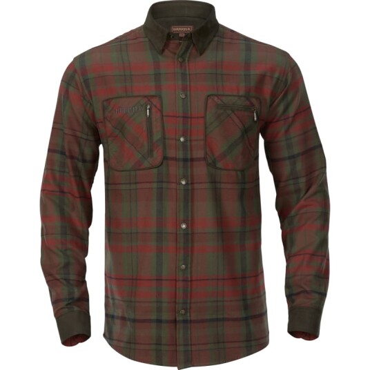 Härkila Men's Pajala Shirt S , Red Autumn Check