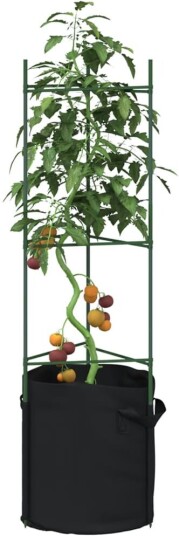  Tomatbur med planteposer 4 stk 116 cm stål og PP